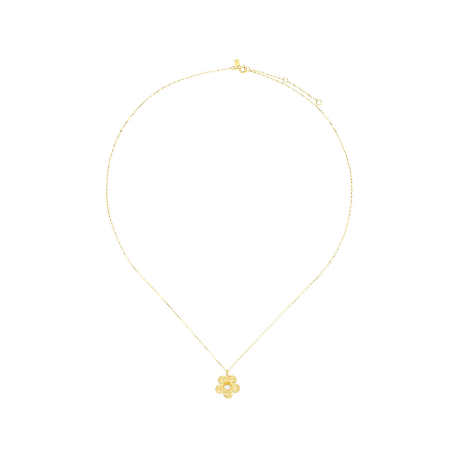 Cherry Blossom Necklace in 14k yellow gold