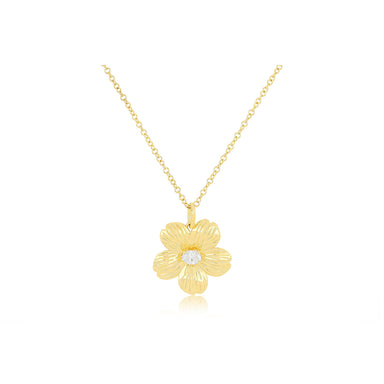 Cherry Blossom Necklace in 14k yellow gold