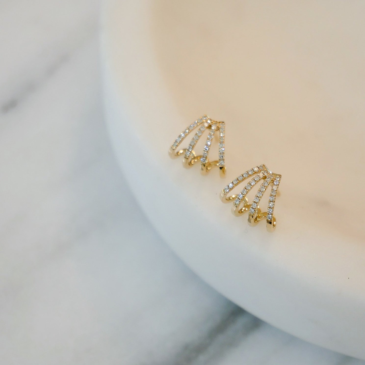 Diamond Multi Huggie Earrings