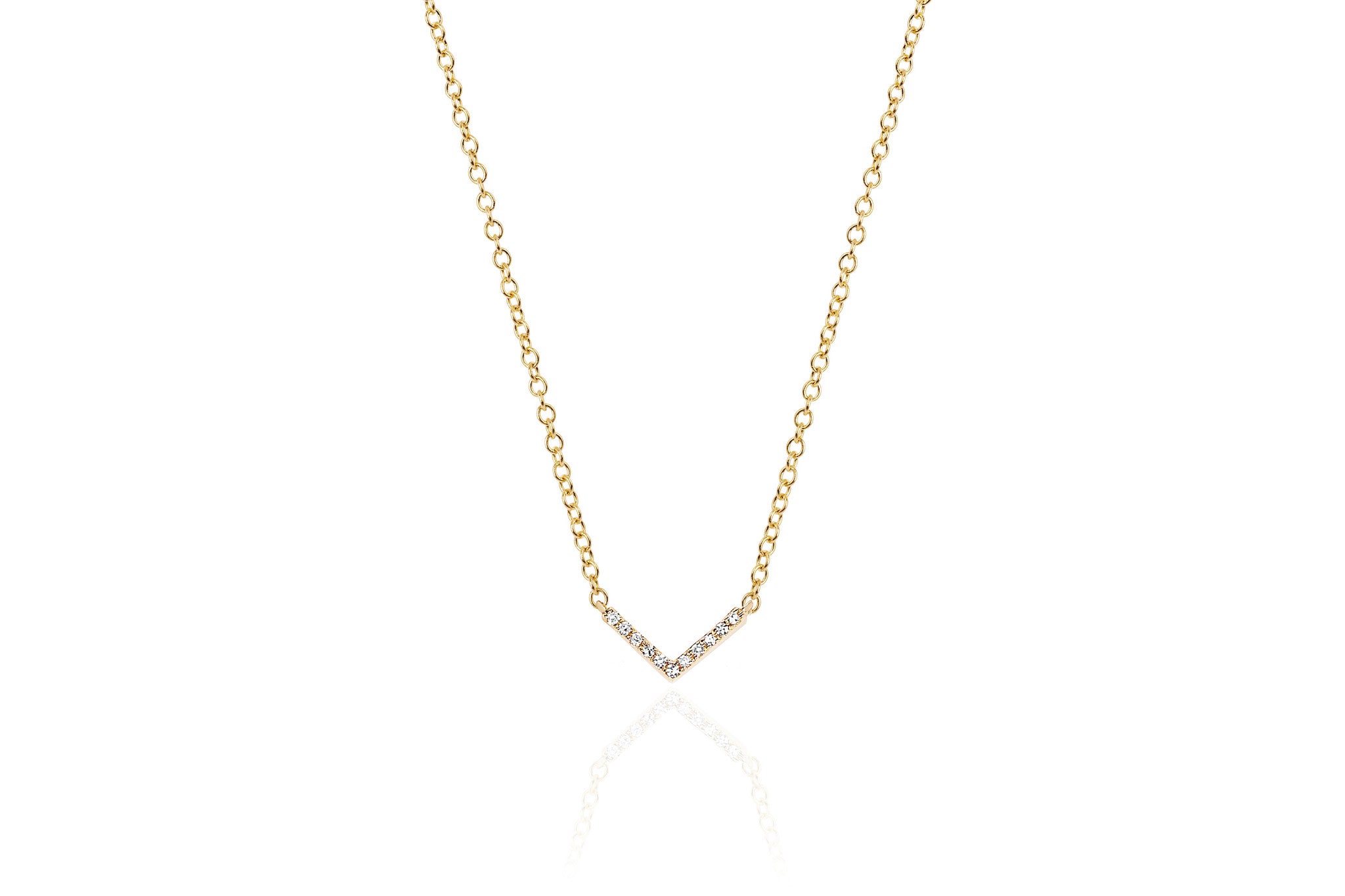 Diamond Mini Chevron Necklace