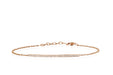 Diamond Bar Chain Bracelet in 14k Rose Gold