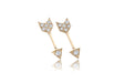 Diamond Mini Arrow Stud Earring in 14k yellow gold