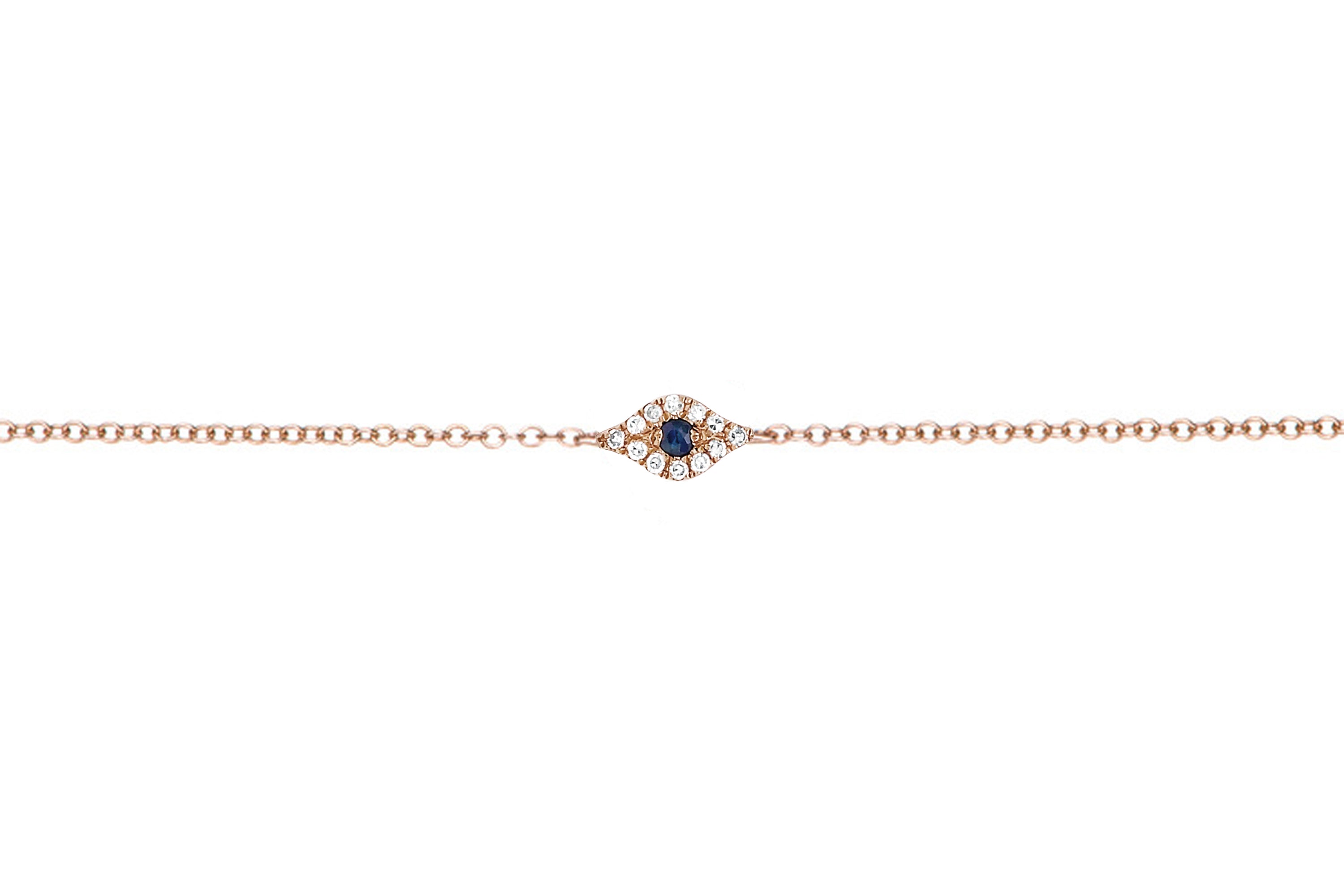 Diamond Evil Eye Chain Bracelet