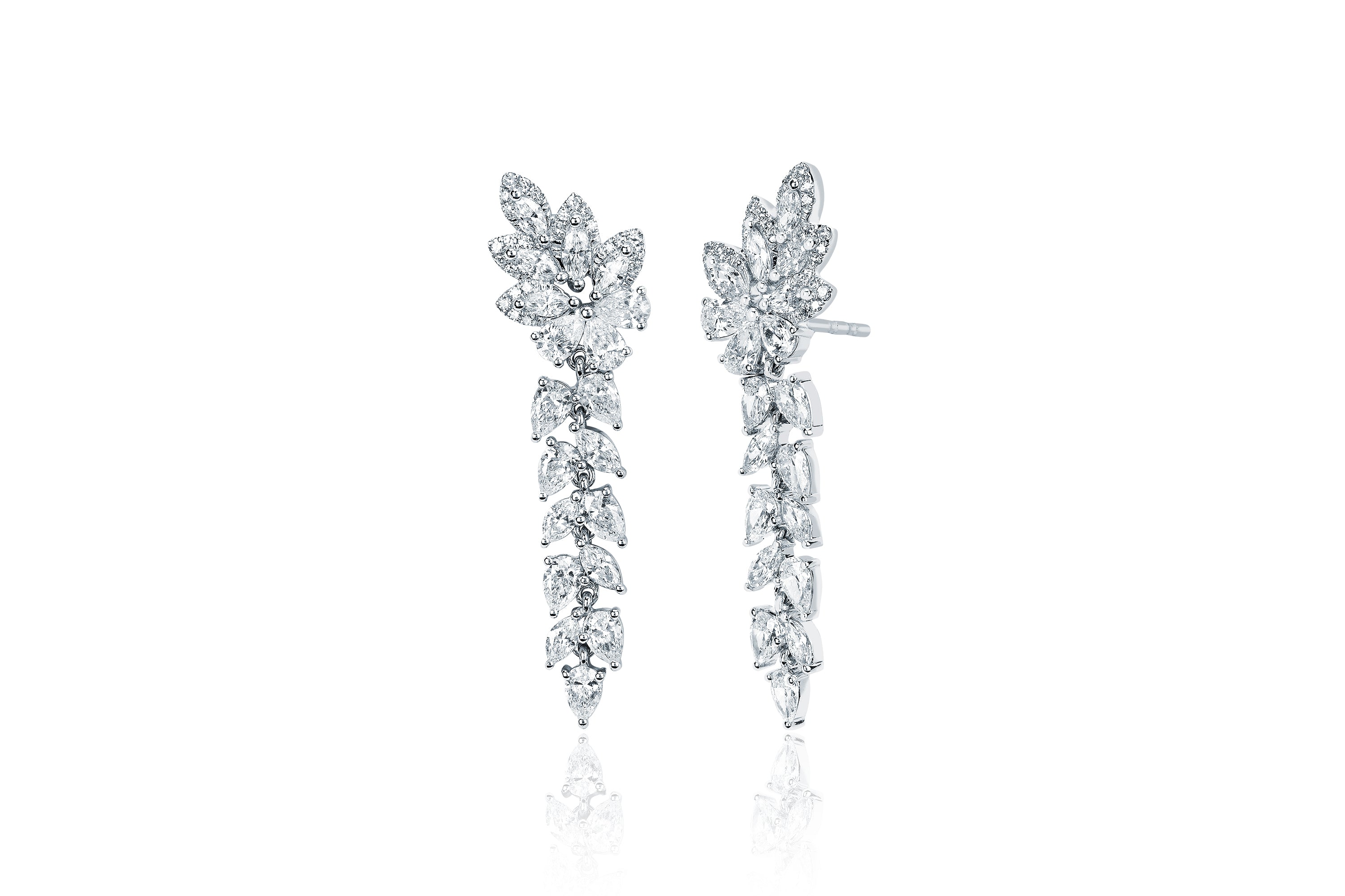 Diamond Pretty Lady Drop Earring in white gold