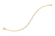 Diamond Multifaceted Eternity Bracelet in 14k yellow gold