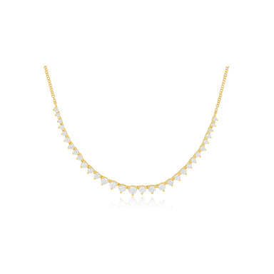 Graduated Diamond Necklace in 14k yellow gold