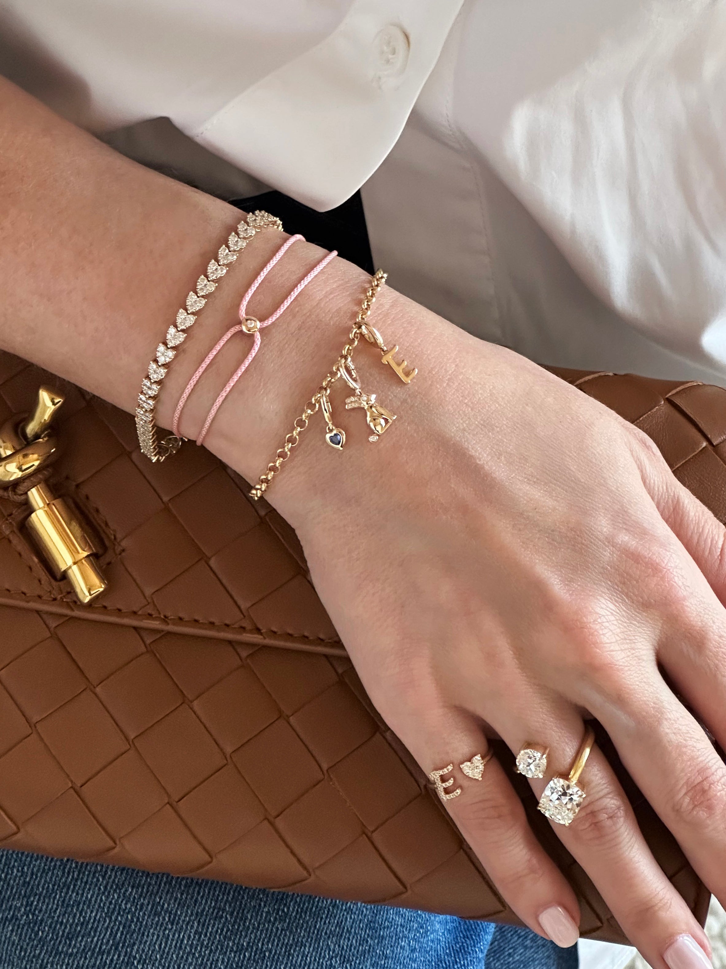 Diamond Dot Cord Bracelet