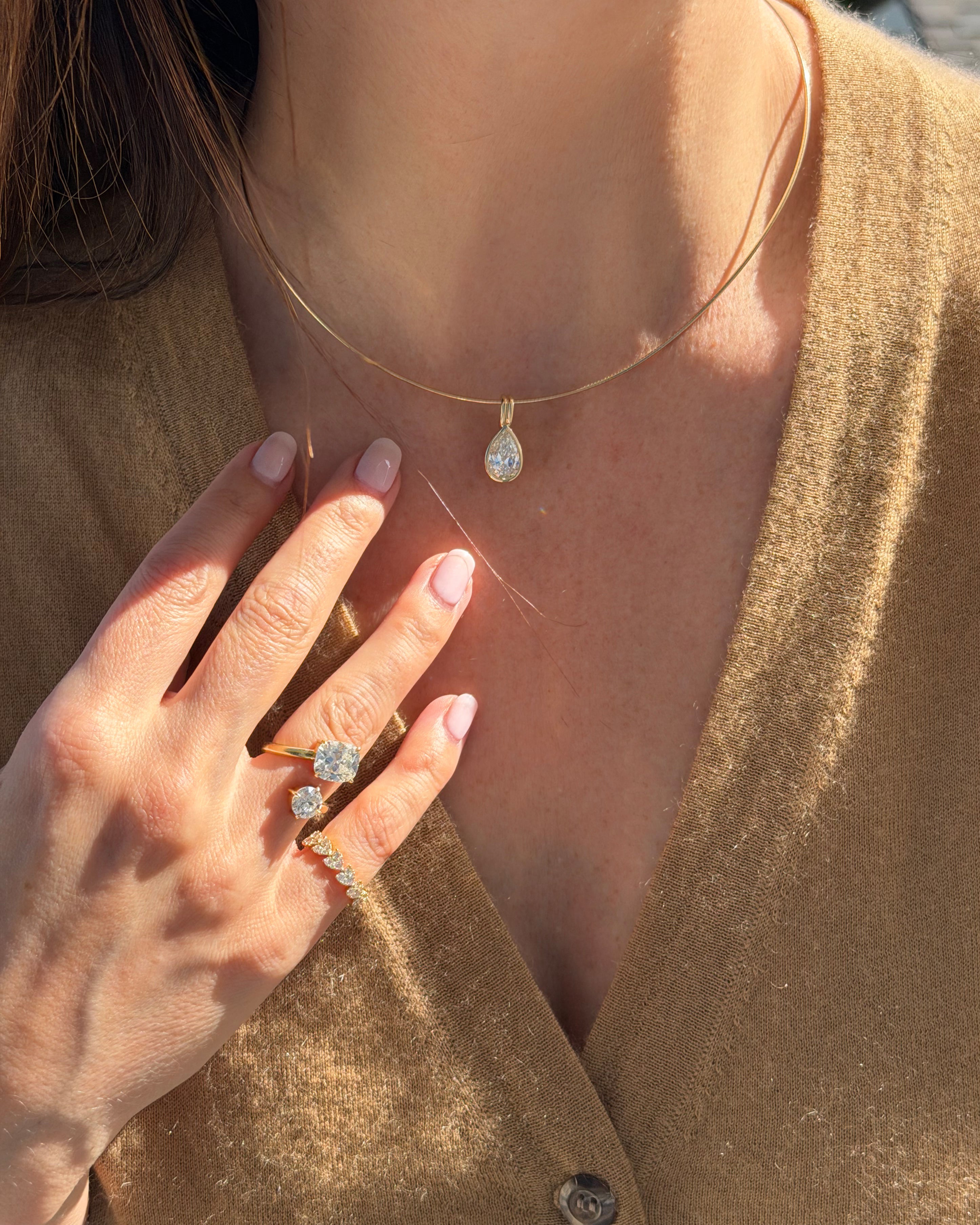 Gold Omega Necklace