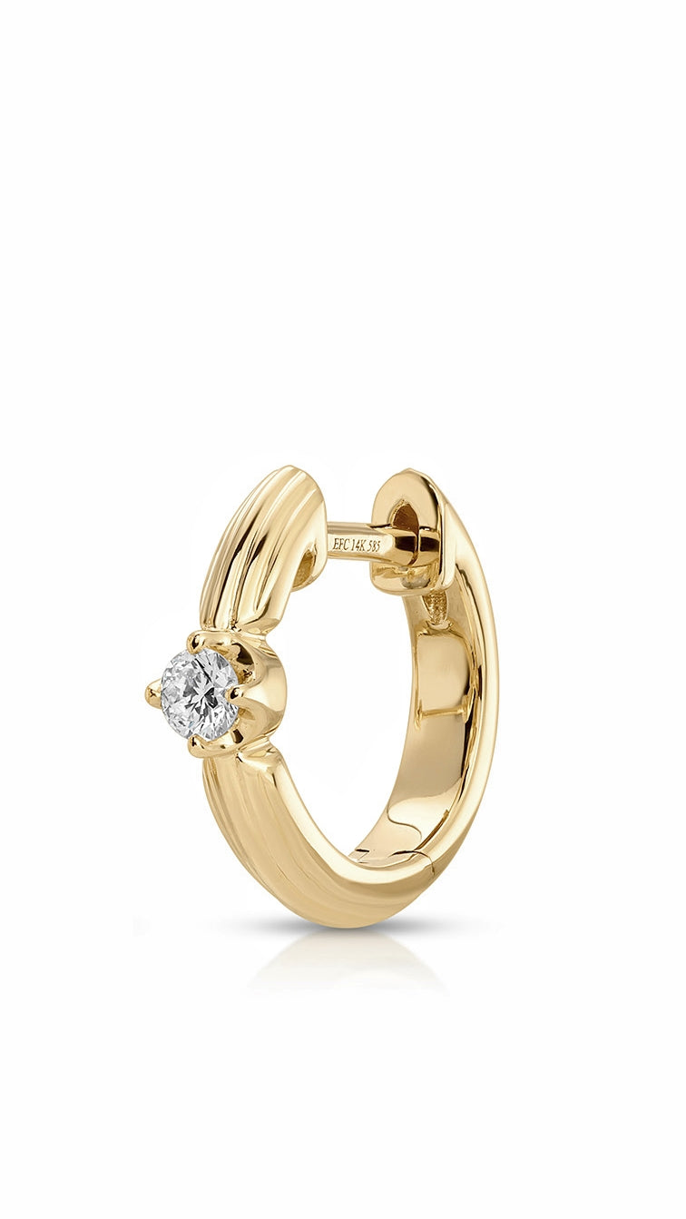 Diamond Zoe Huggie Earrings