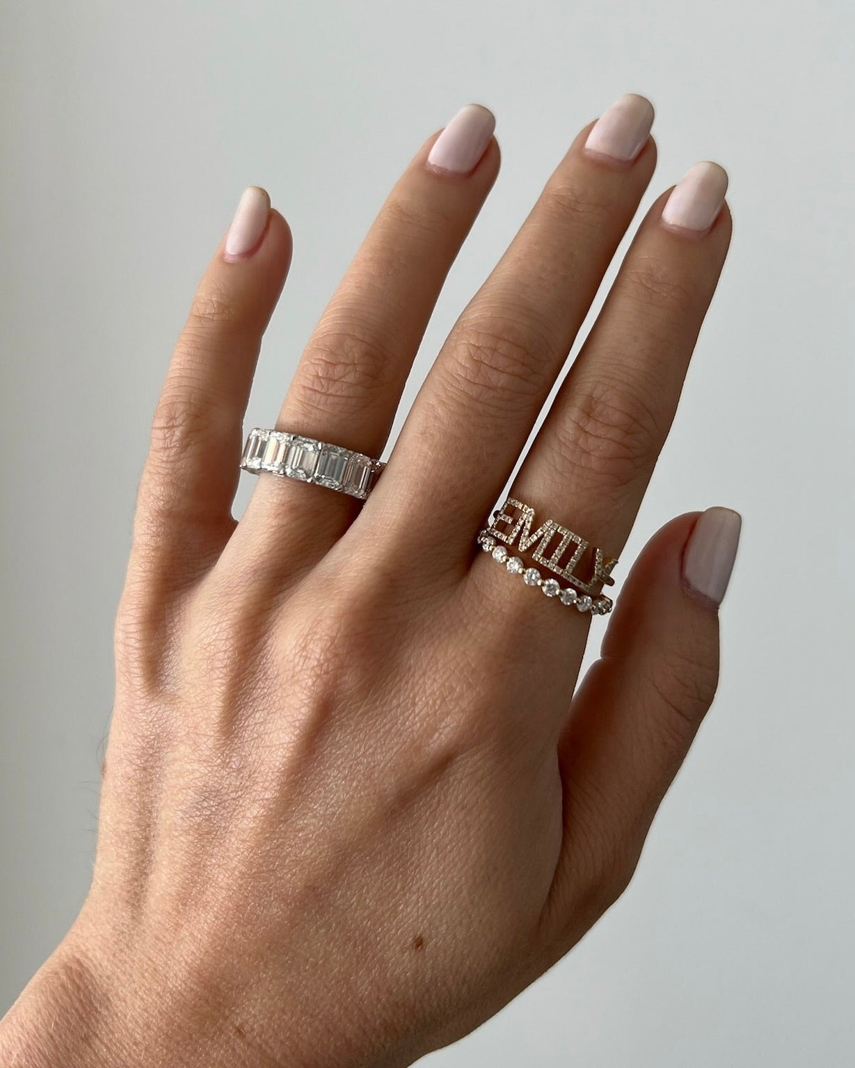 Diamond Custom Name Ring