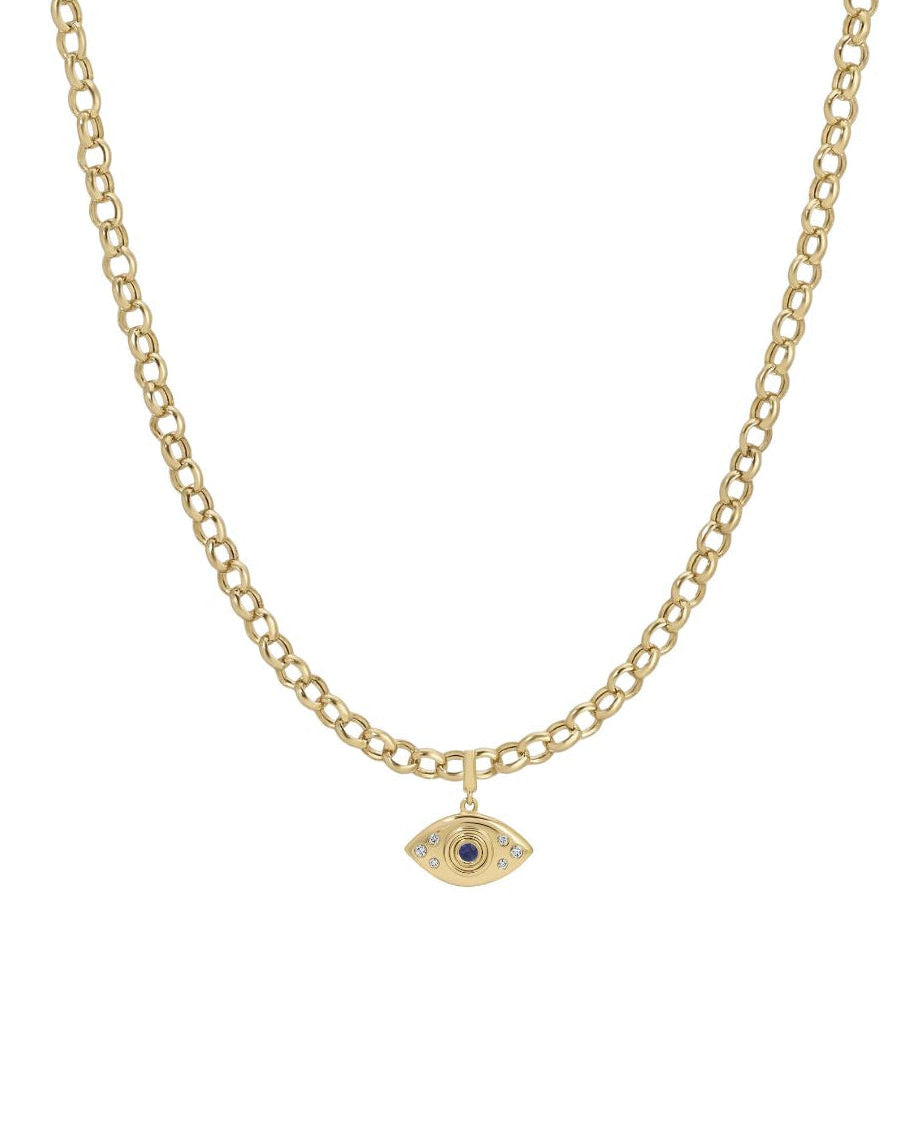 Evil Eye Rolo Chain Necklace