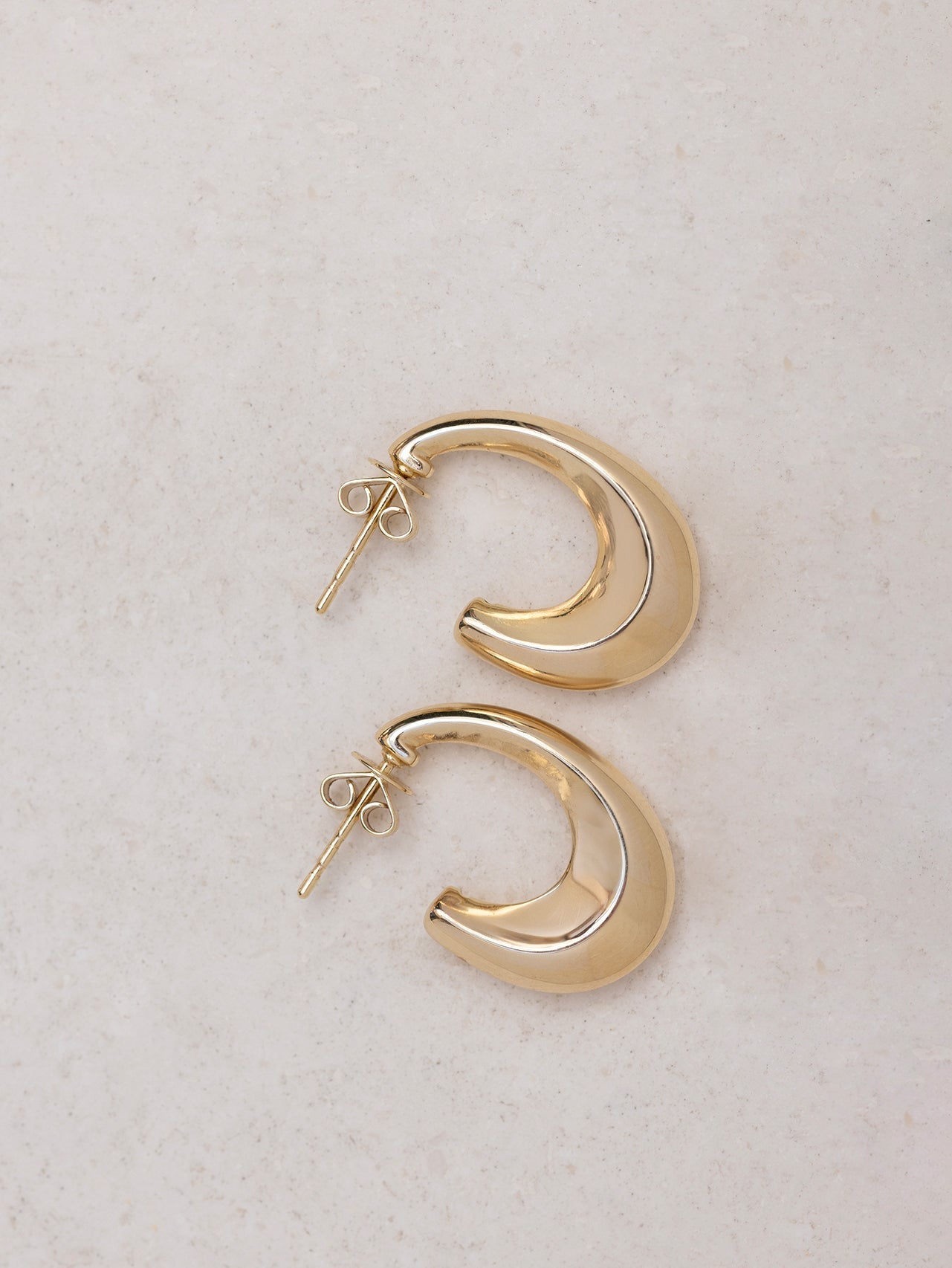 Knife Edge Hoop Earrings