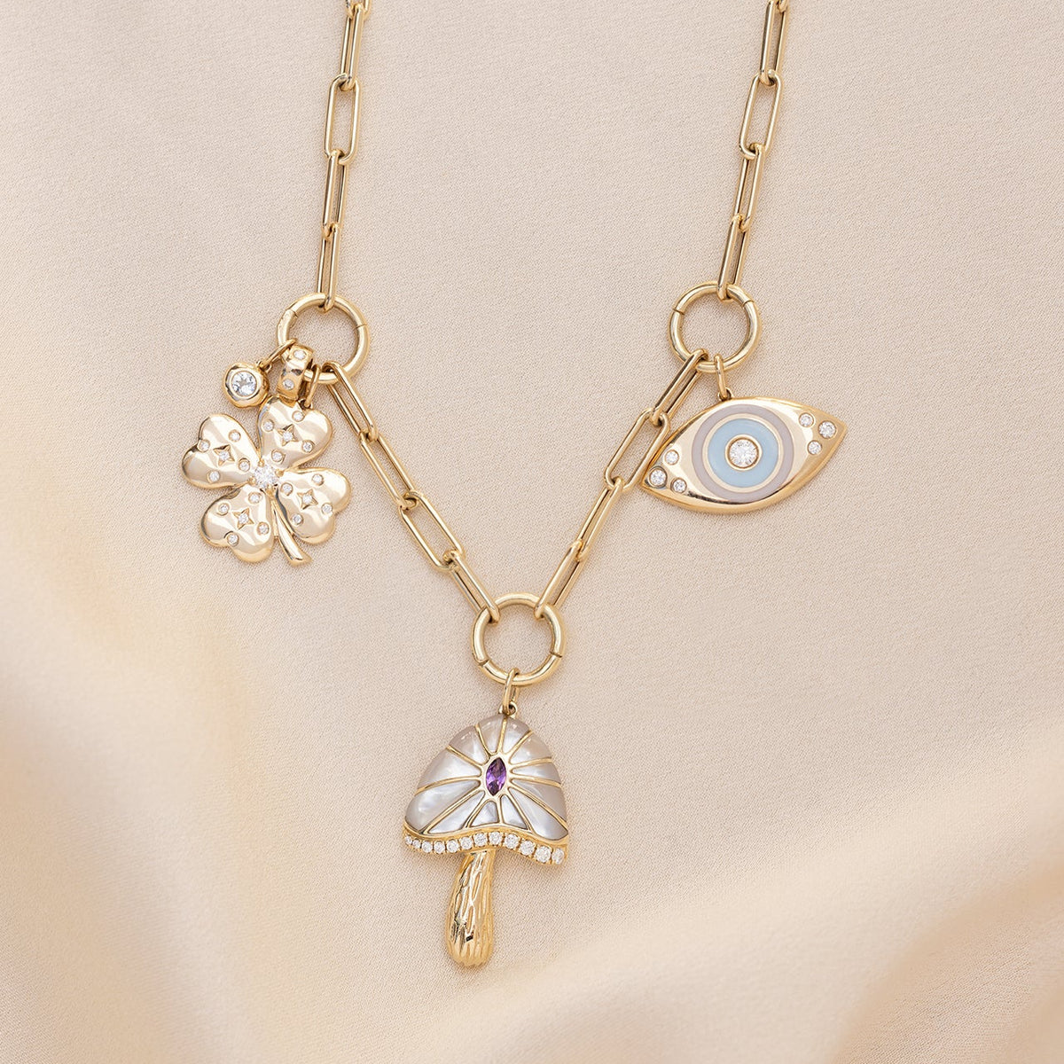 Diamond and Gold Charm Spacer