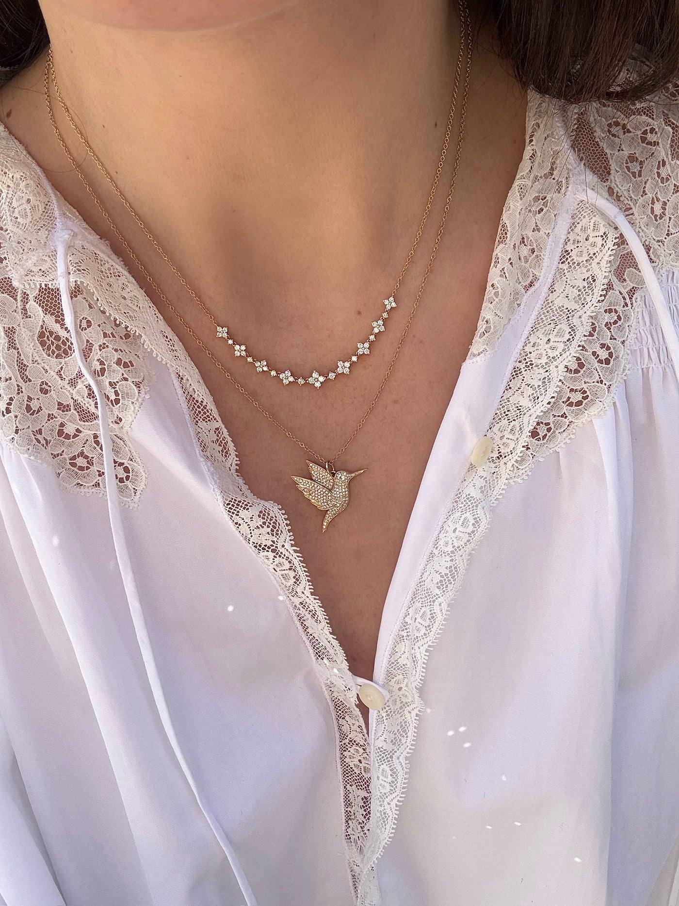 Diamond Fleur Necklace