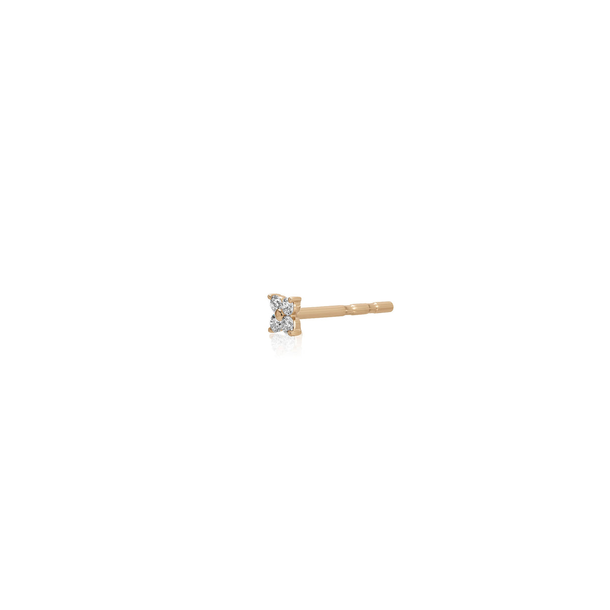 Mini Diamond Fleur Stud Earring