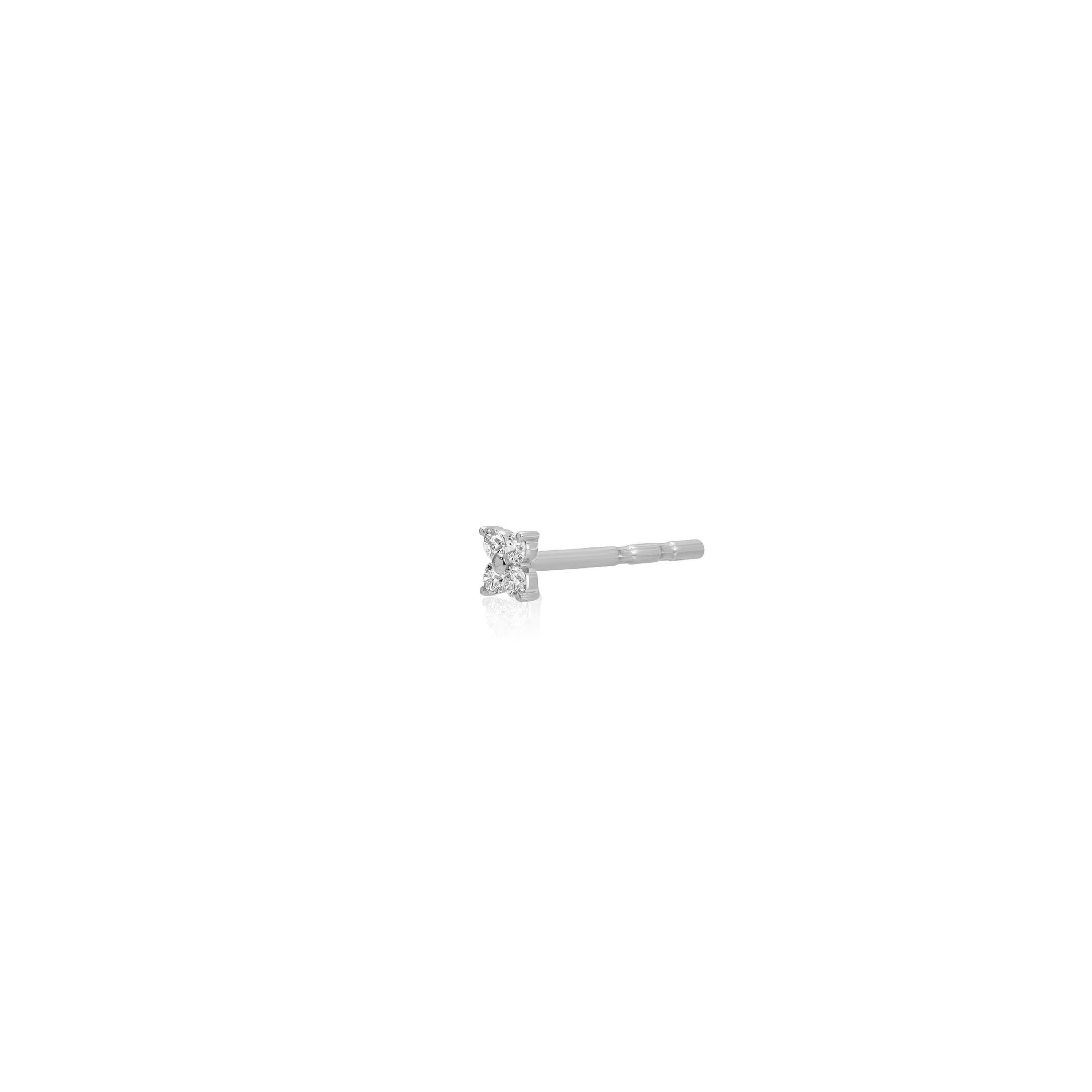 Mini Diamond Fleur Stud Earring