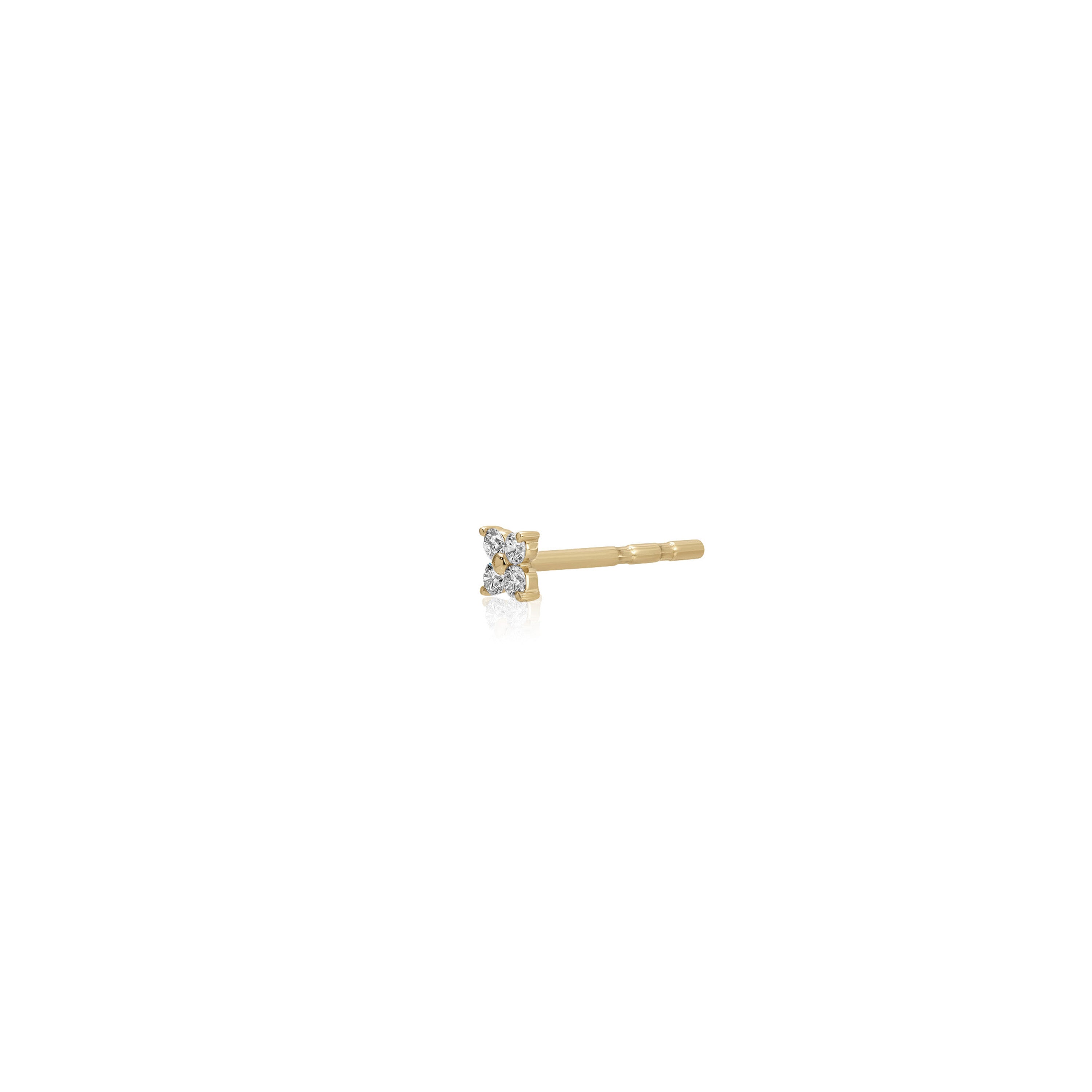 Mini Diamond Fleur Stud Earring