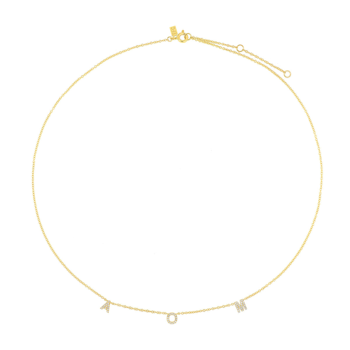 Diamond Triple Initial Necklace
