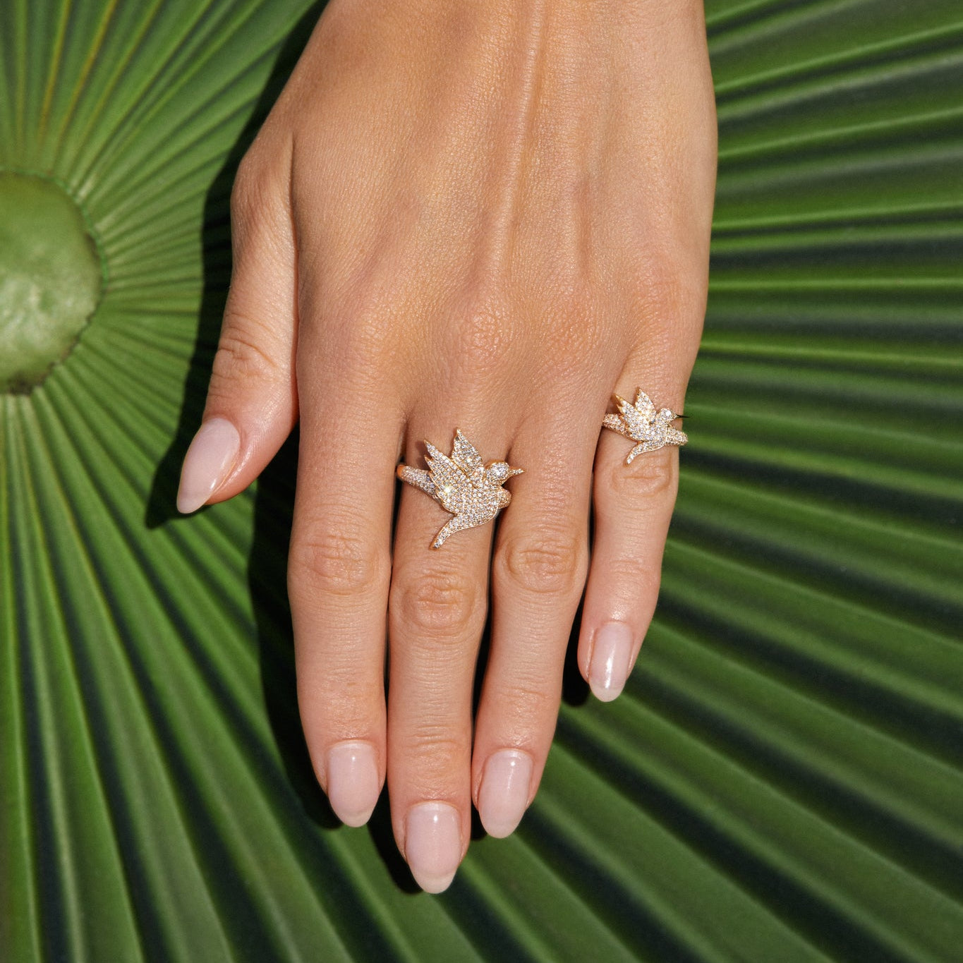 Pave Diamond Hummingbird Ring