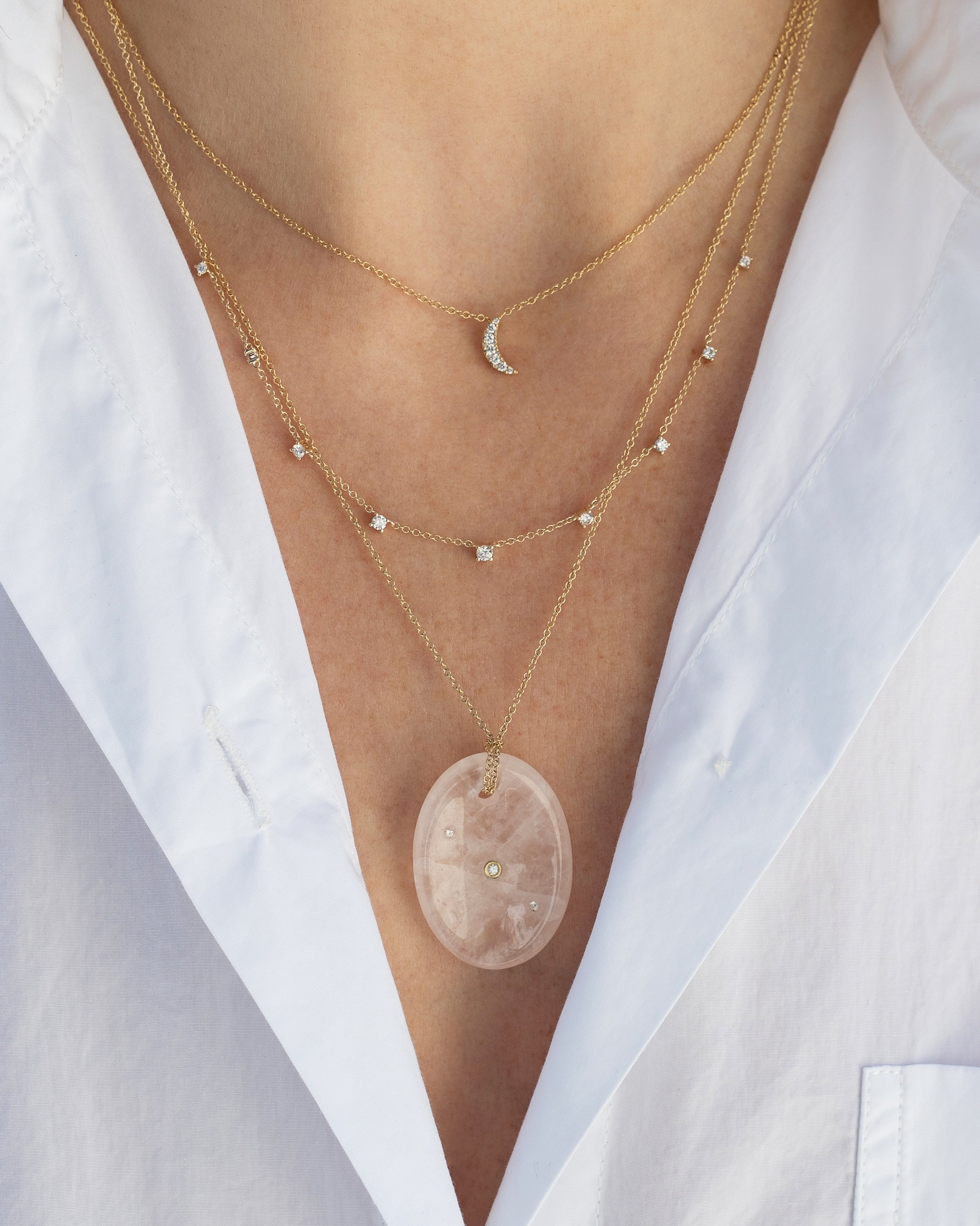 Rose Quartz Aura Necklace