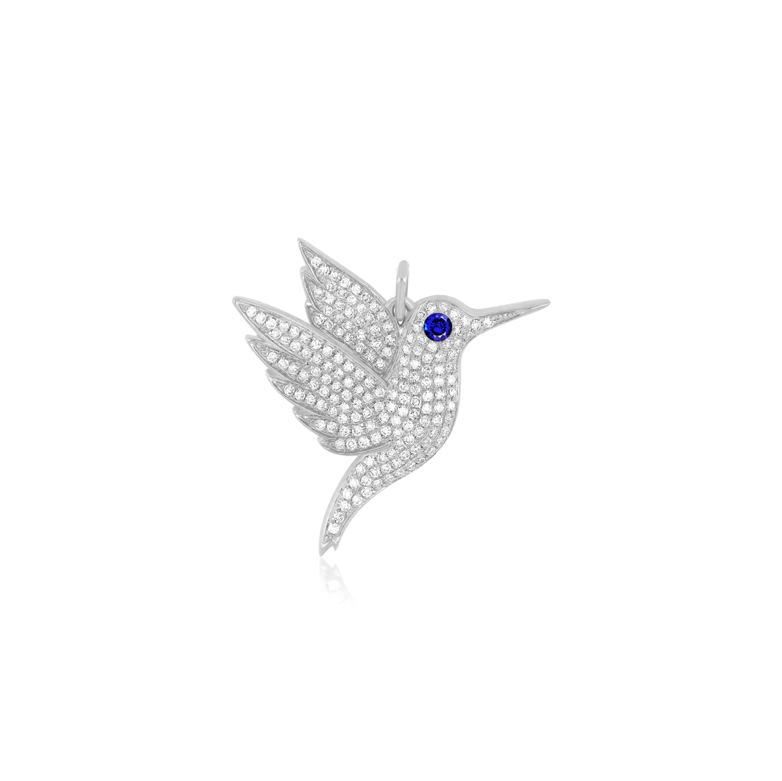 Pave Diamond Hummingbird Charm