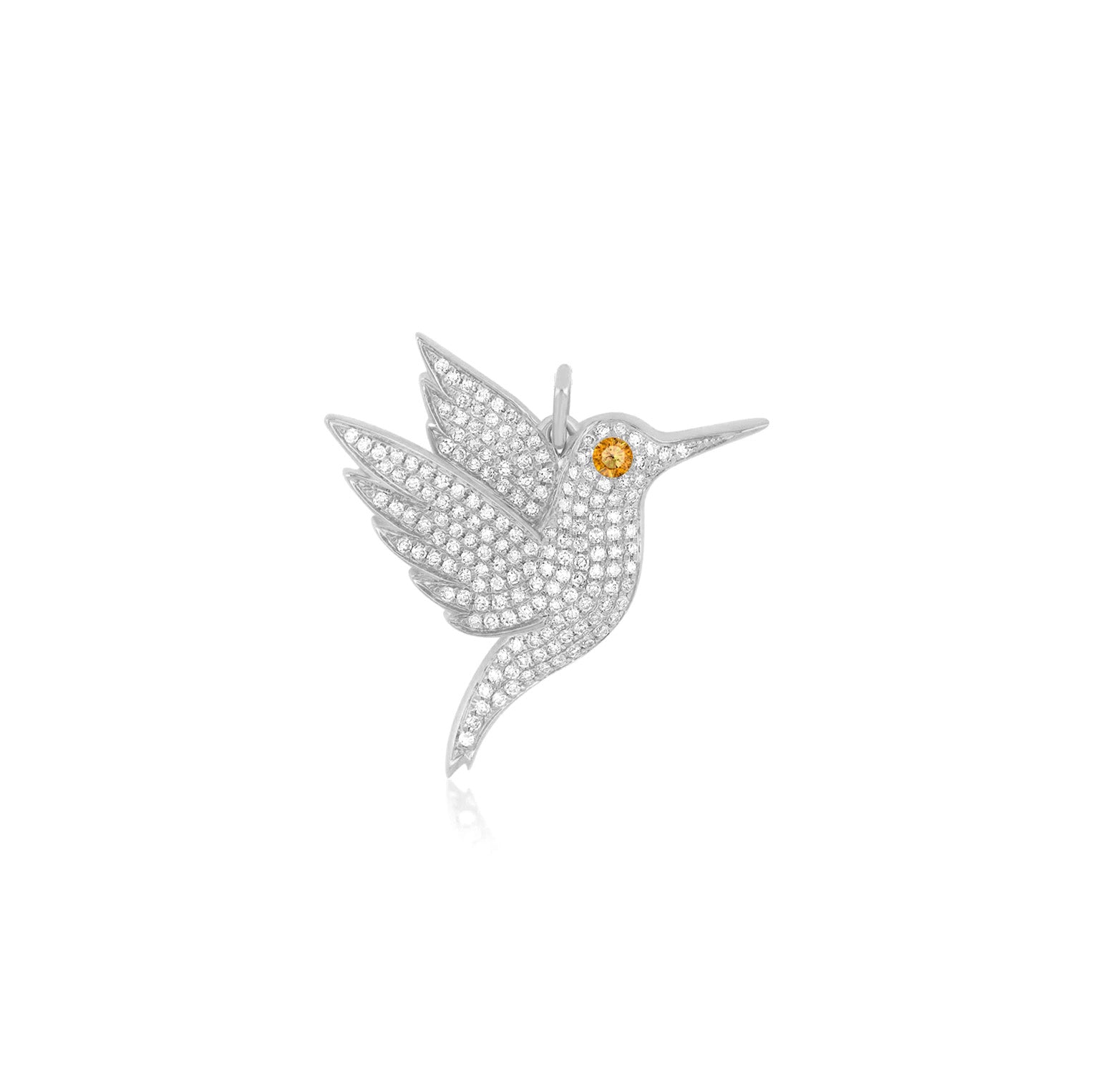 Pave Diamond Hummingbird Charm
