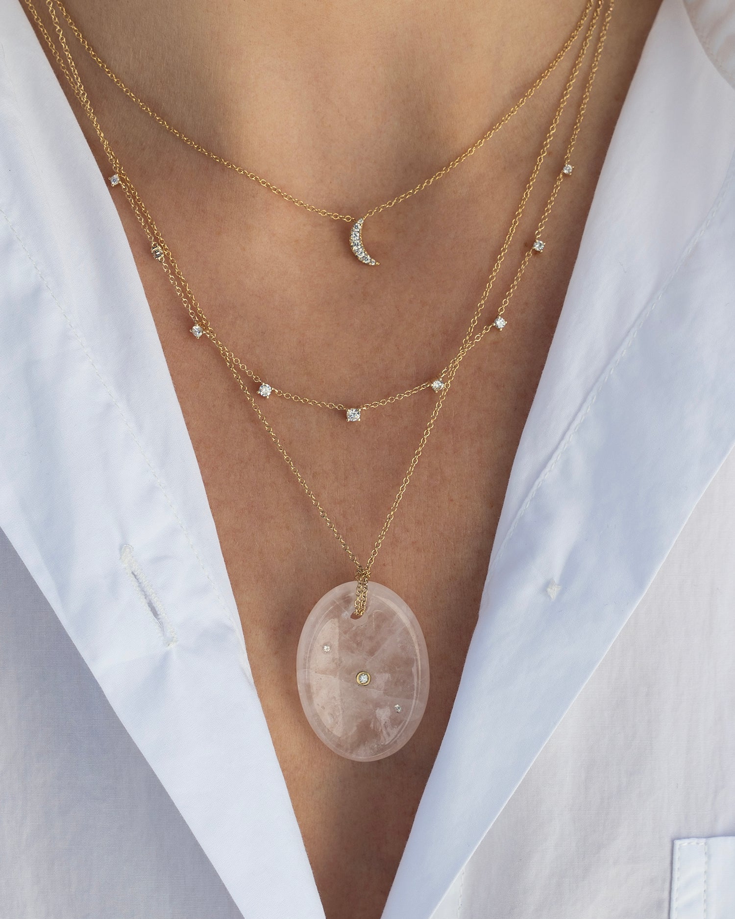 Rose Quartz Aura Necklace