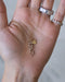 Gold Heart Charm and Diamond Date Necklace Charm in yellow gold