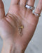 Gold Heart Charm and Diamond Date Necklace Charm in yellow gold