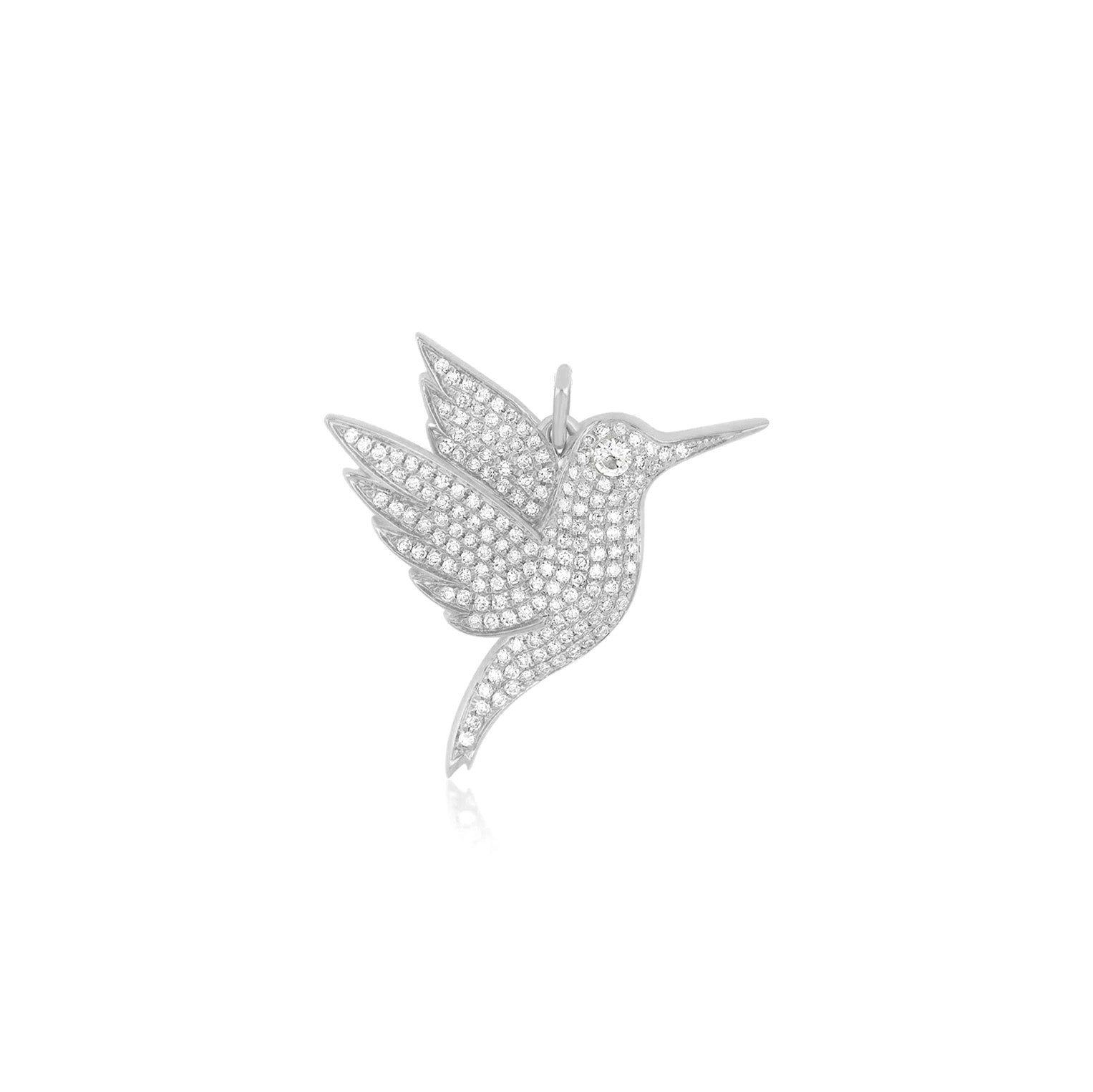 Pave Diamond Hummingbird Charm