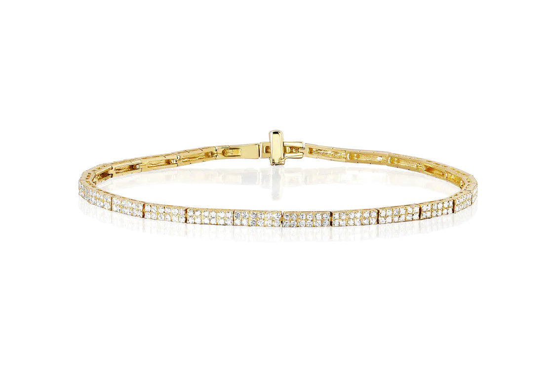 Diamond Double Row Eternity Bracelet