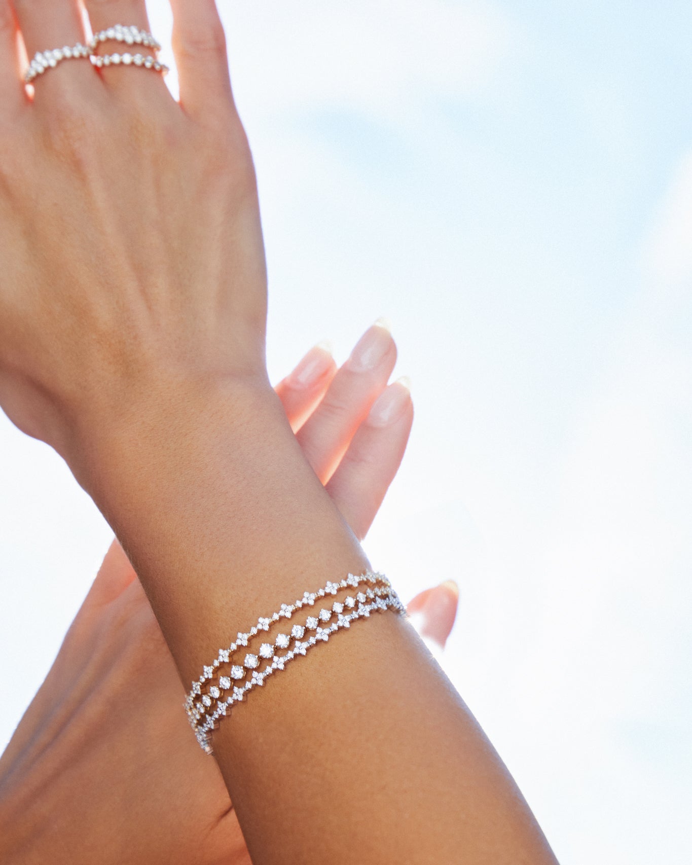Diamond Fleur Eternity Bracelet