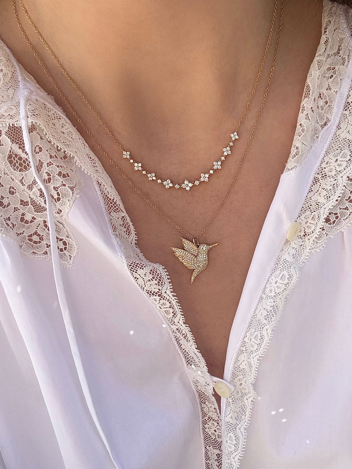 Diamond Fleur Necklace