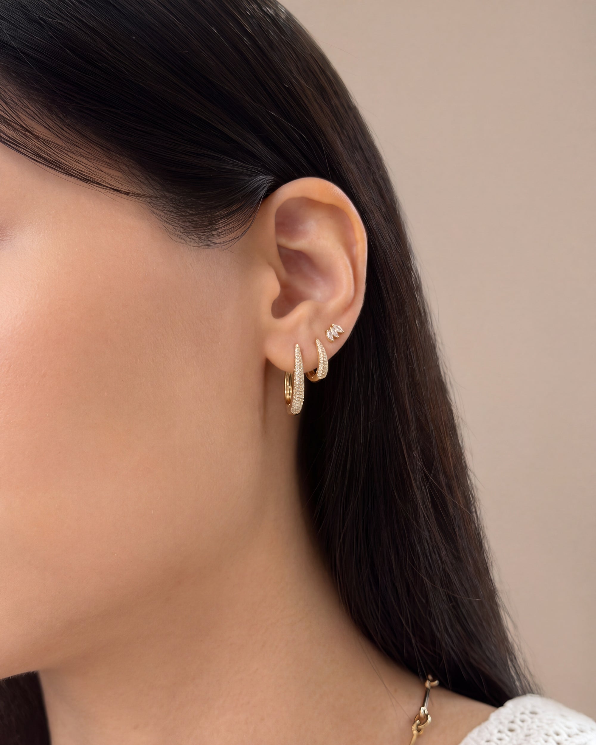 Diamond Mini Maeve Huggie Earrings