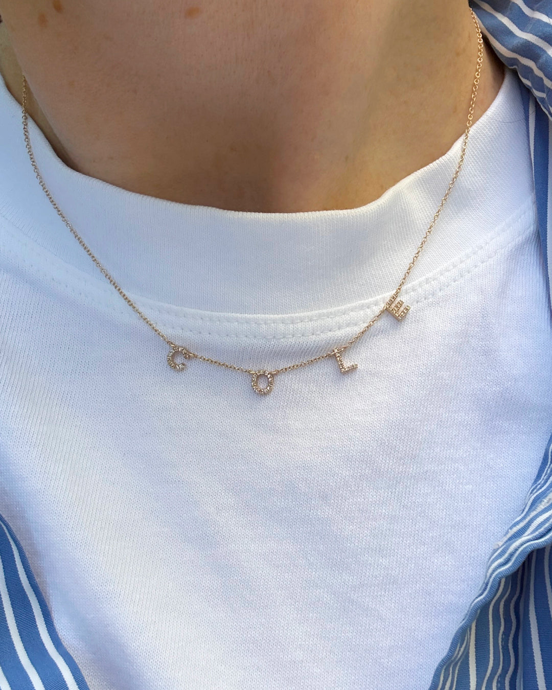 Diamond Multi Initial Necklace