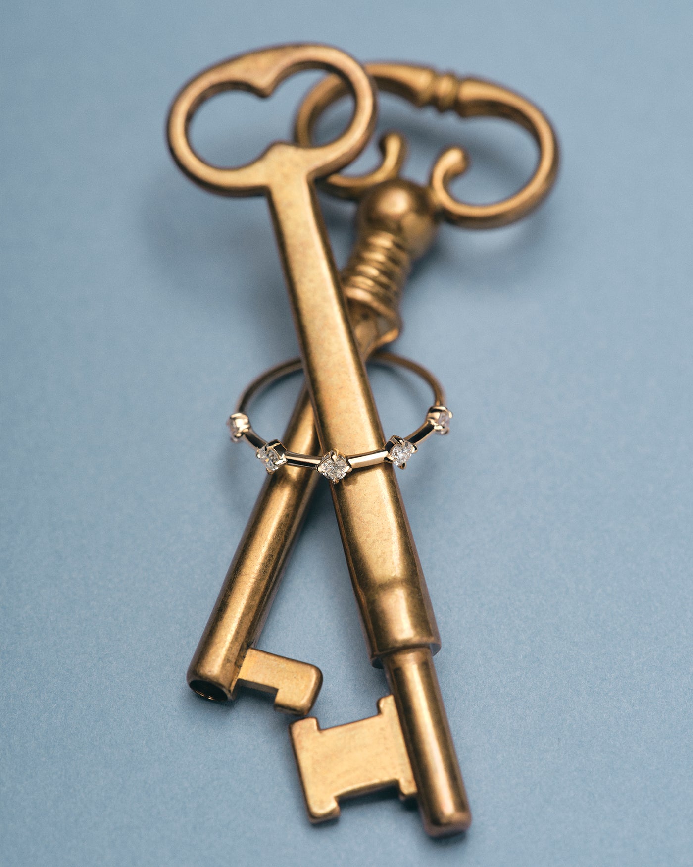 Diamond Compass Stack Ring
