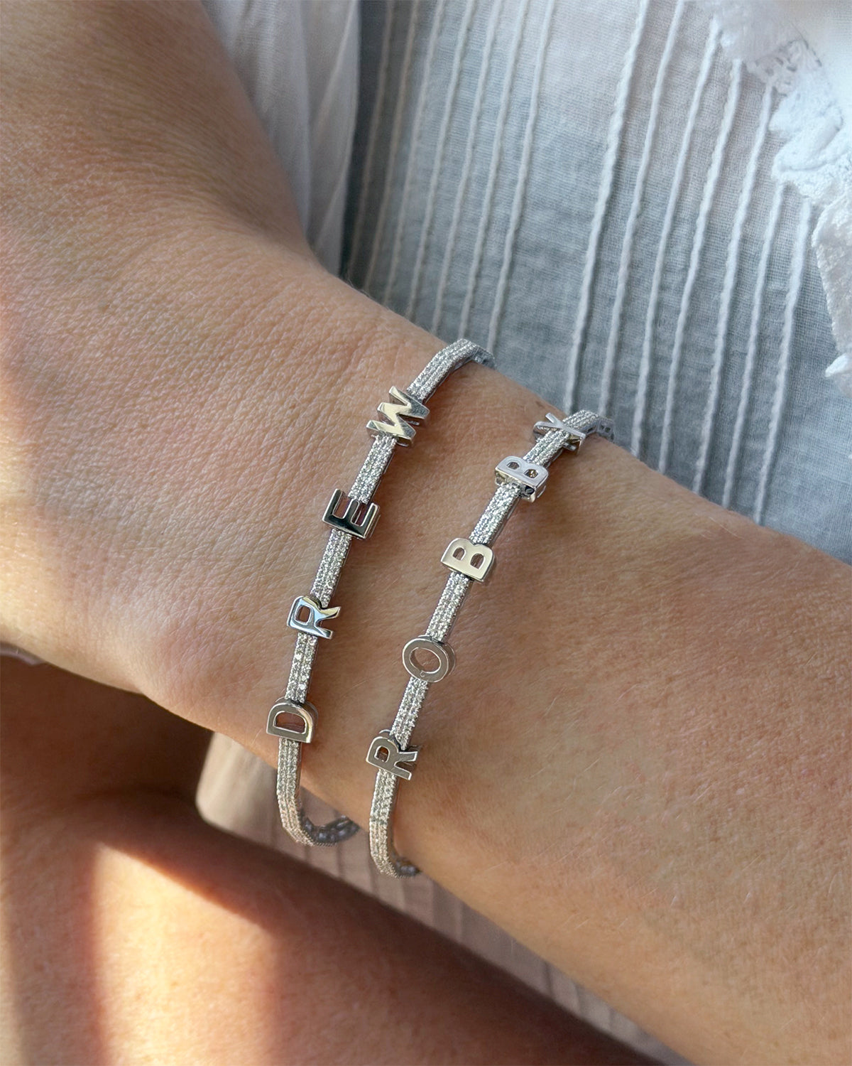 Diamond & Gold Name Eternity Bracelet