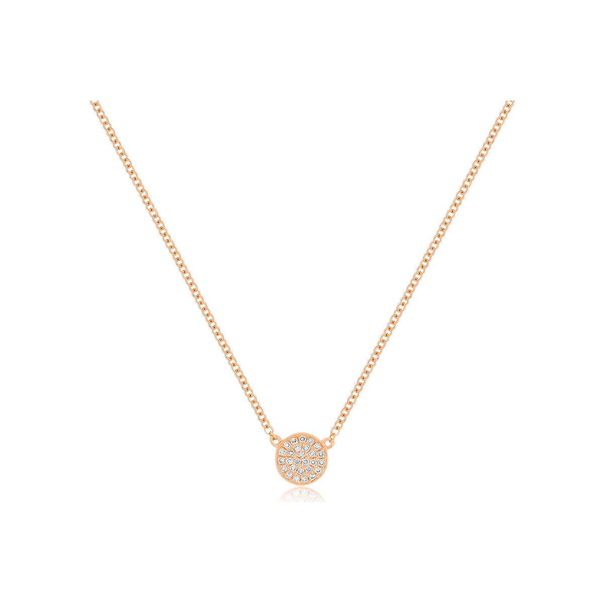 Diamond Mini Disc Necklace