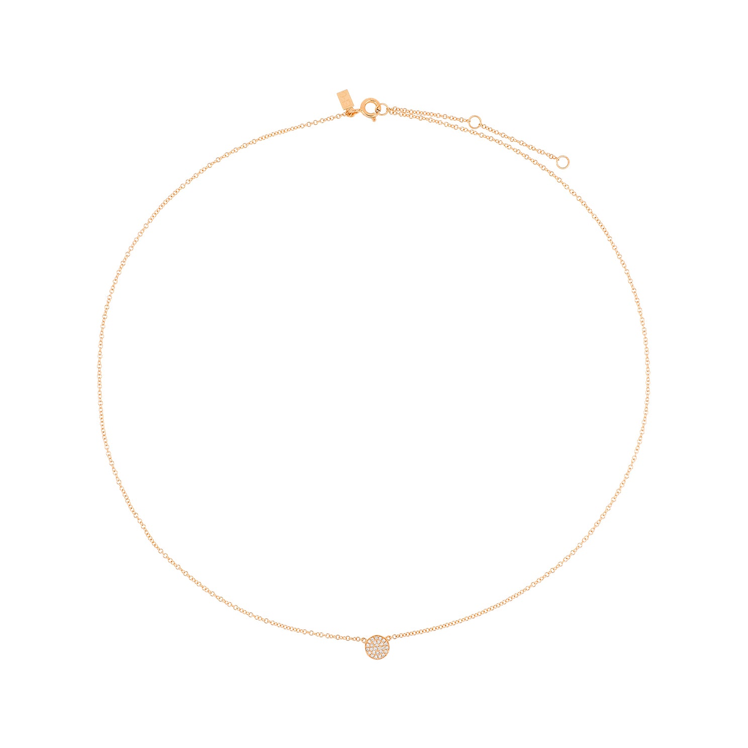 Diamond Mini Disc Necklace