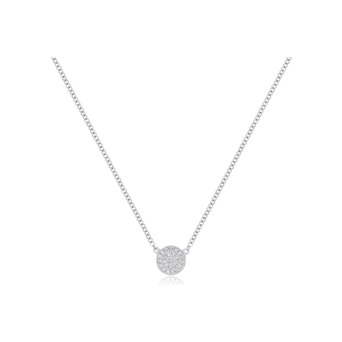 Diamond Mini Disc Necklace