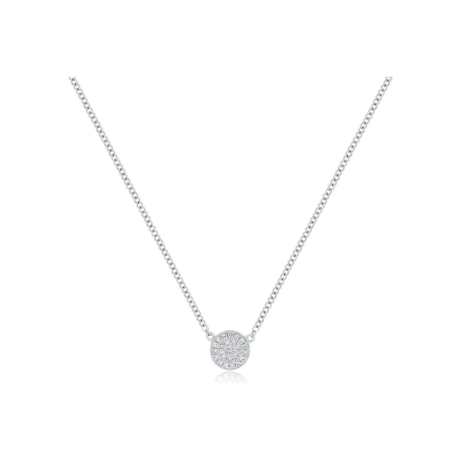 Diamond Mini Disc Necklace