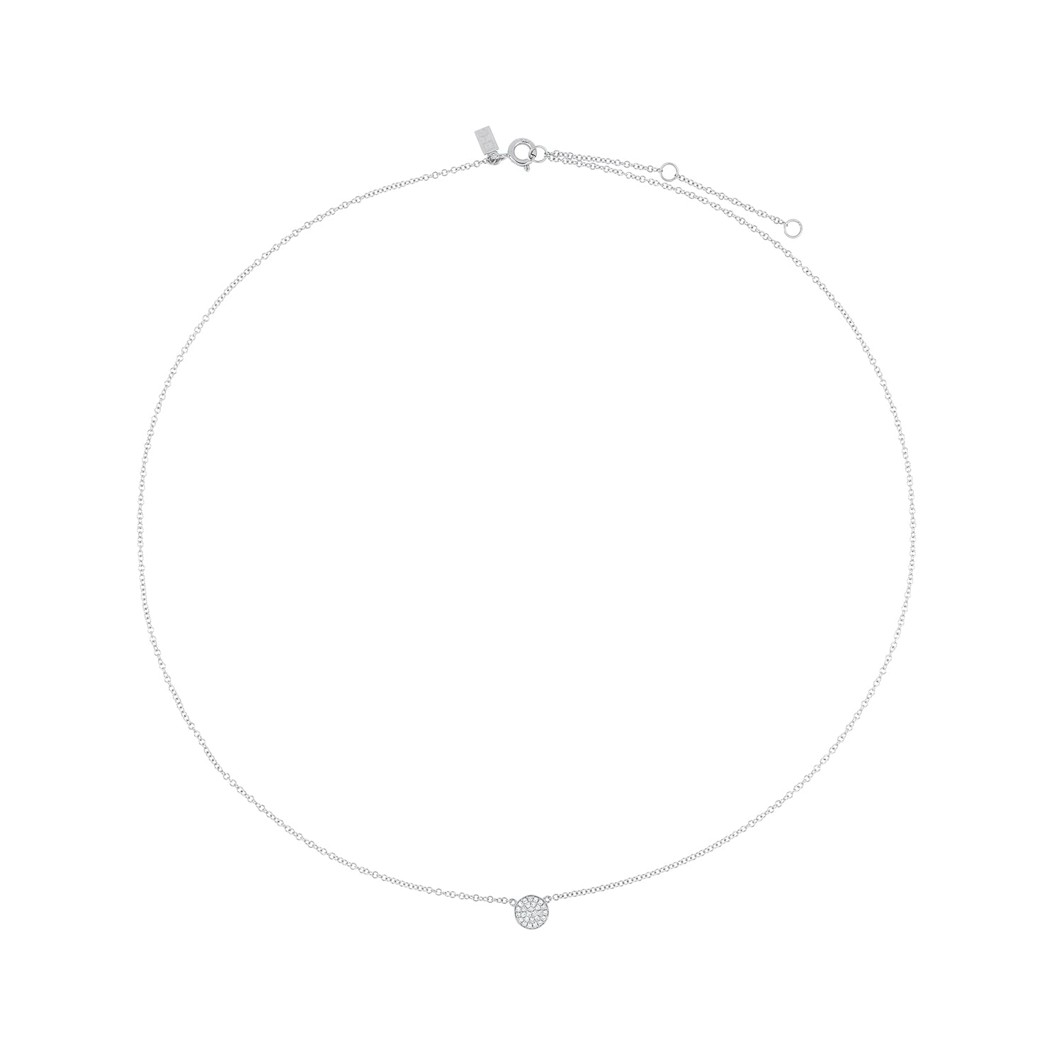 Diamond Mini Disc Necklace