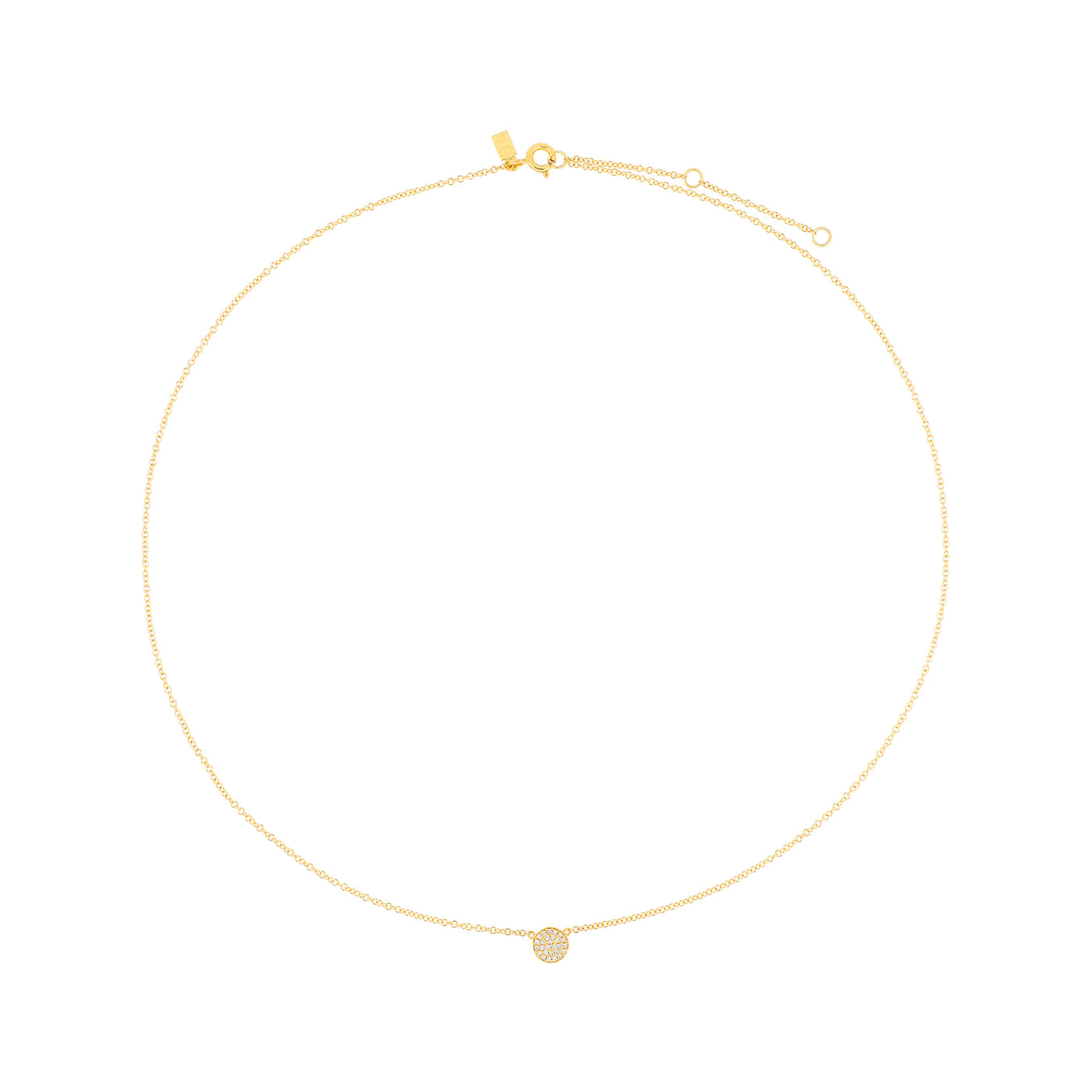 Diamond Mini Disc Necklace