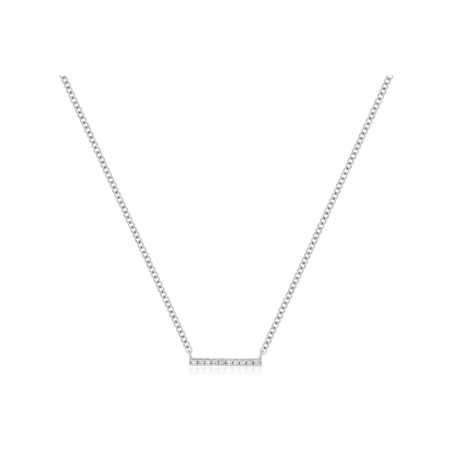 Mini Diamond Bar Necklace