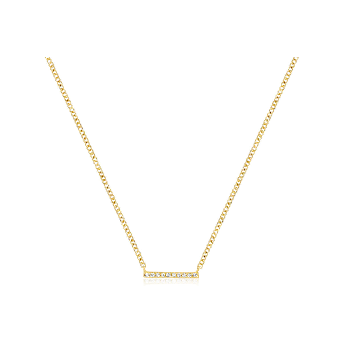 Diamond Mini Bar Necklace