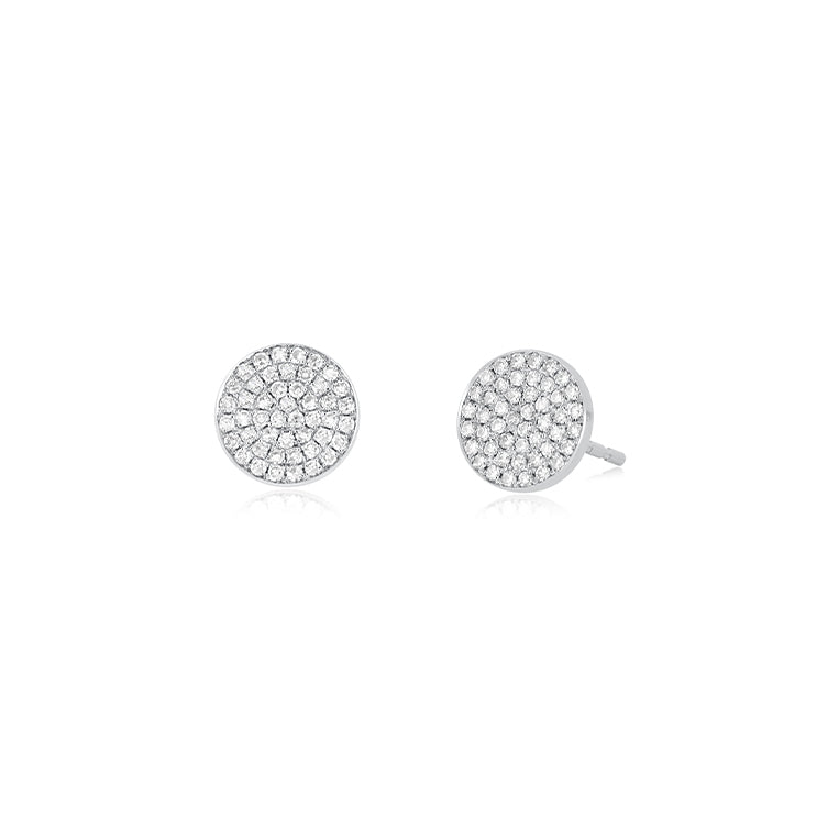 Diamond Disc Stud Earrings — EF Collection®