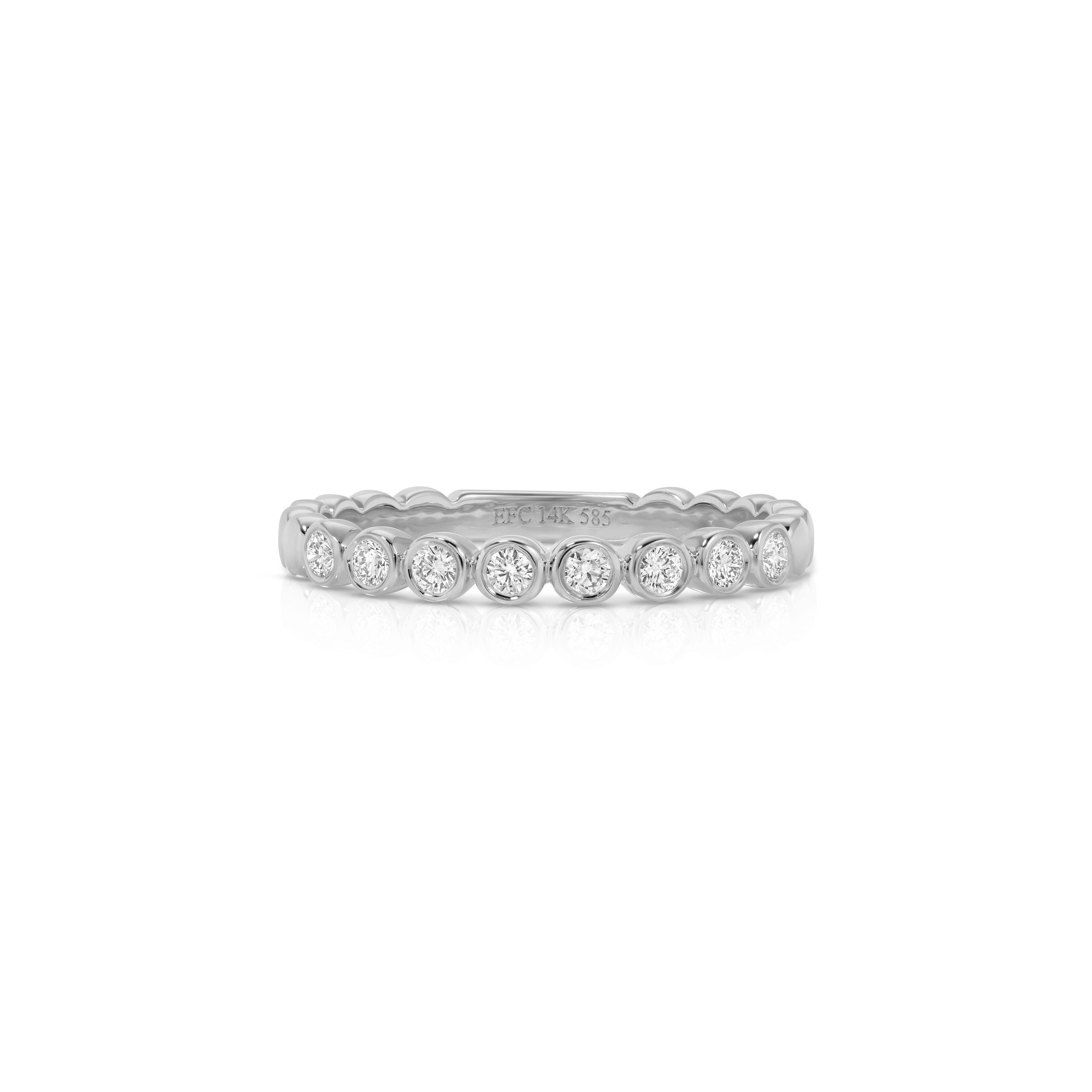 Diamond Bezel Stack Ring