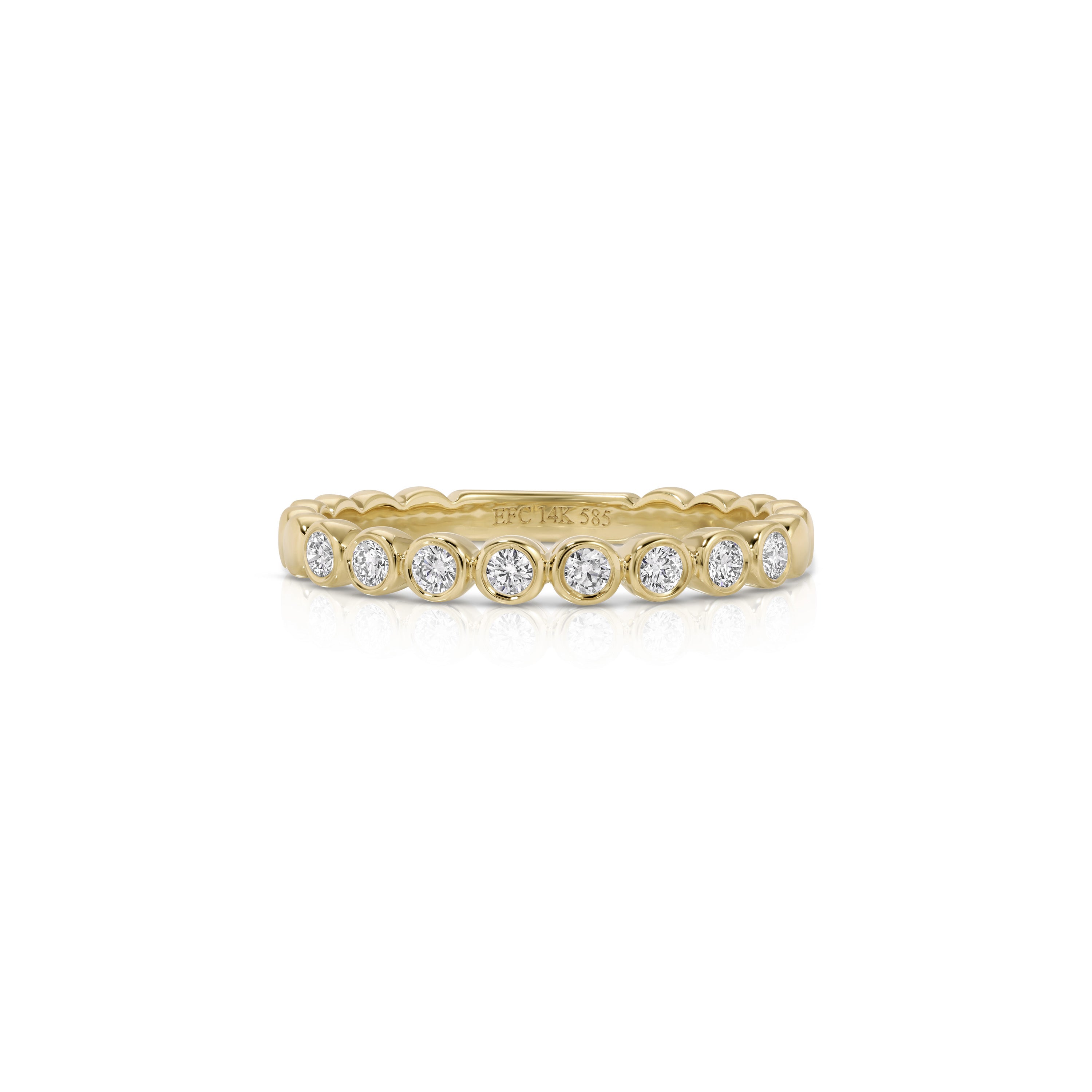 Diamond Bezel Stack Ring