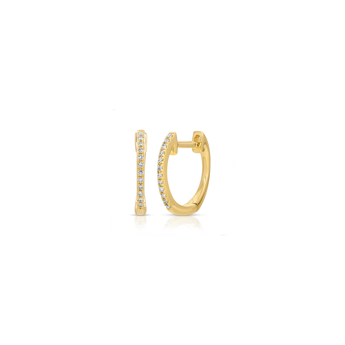 Diamond Huggie Earrings