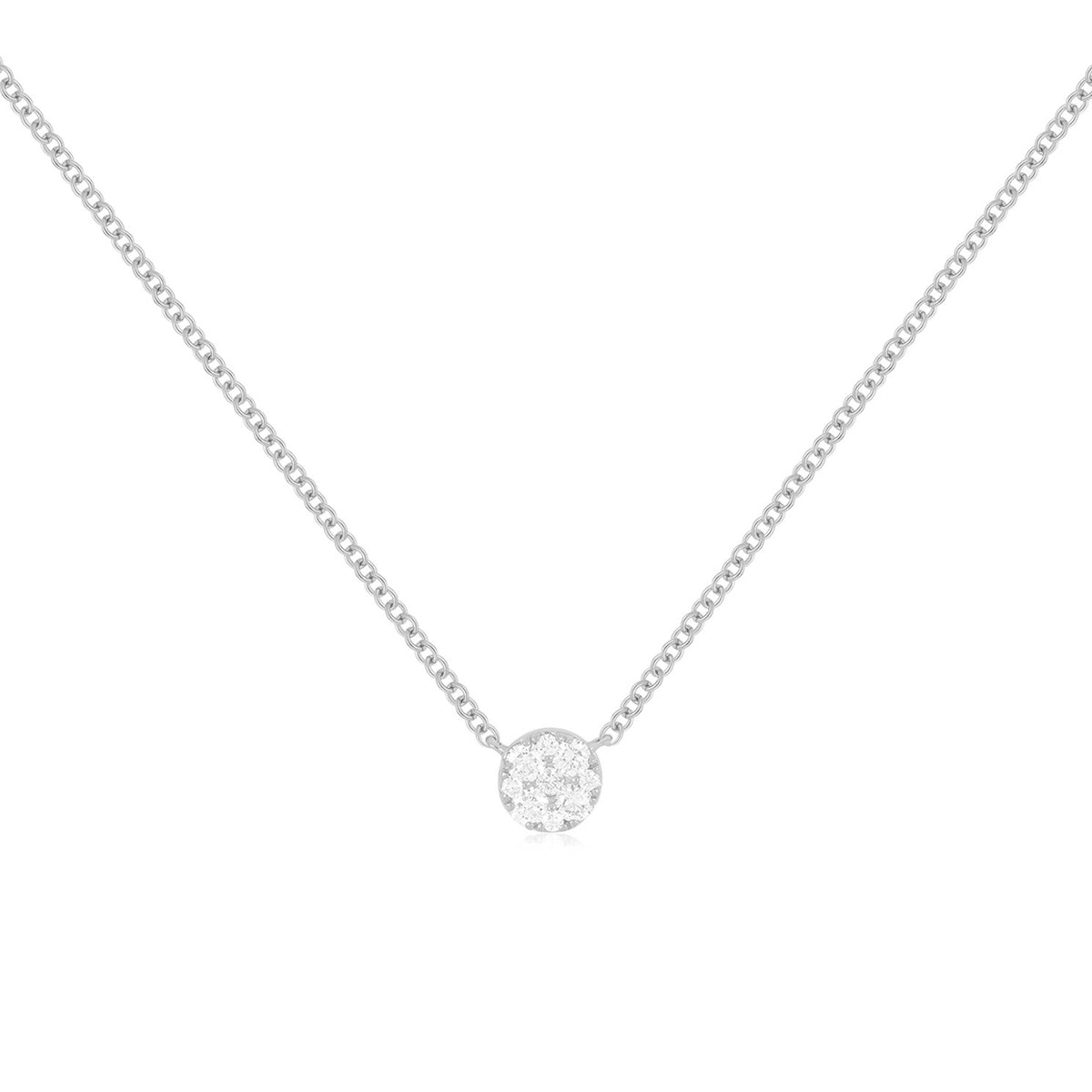 Full Cut Diamond Disc Choker Necklace
